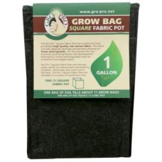 Gro Pro Square Fabric Pot   1 Gallon