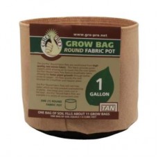 Gro Pro Premium      1 Gallon Round Fabric Pot-Tan