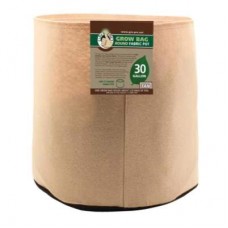 Gro Pro Premium   30 Gallon Round Fabric Pot-Tan