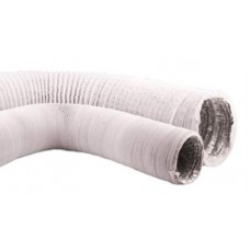 Ideal-Air White/Silver Vinyl Light Tight Flex Ducting  4 in x 25 ft