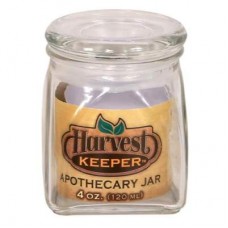 Harvest Keeper Glass Storage Apothecary Jar w/ Sealed Lid -    4 oz