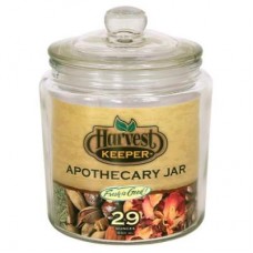 Harvest Keeper Glass Storage Apothecary Jar w/ Sealed Lid -   29 oz