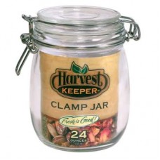 Harvest Keeper Glass Storage Jar w/ Metal Clamp Lid - 24 oz