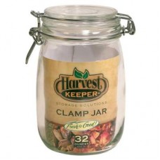Harvest Keeper Glass Storage Jar w/ Metal Clamp Lid - 32 oz