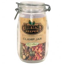 Harvest Keeper Glass Storage Jar w/ Metal Clamp Lid - 48 oz