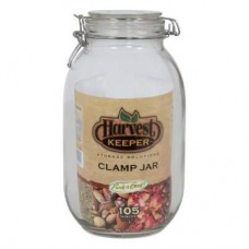 Harvest Keeper Glass Storage Jar w/ Metal Clamp Lid - 105 oz