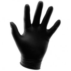 Grower's Edge Black Powder Free Diamond Textured Nitrile Gloves 6 mil -   Small (100/Box)