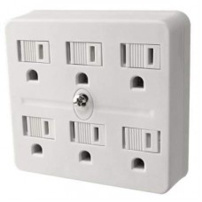 Power All 6 Outlet Grounded Adapter 125 Volt