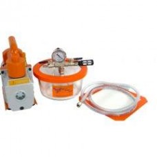 1.75 Quart Pyrex Vacuum Chamber With 3 CFM Single Stage Vacuum Pump Kit