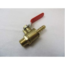 Brass Valve 1/4in NPT To 1/4in Barb