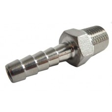 Stainless Steel 1/4in MNPT x 1/4in Barb Fitting